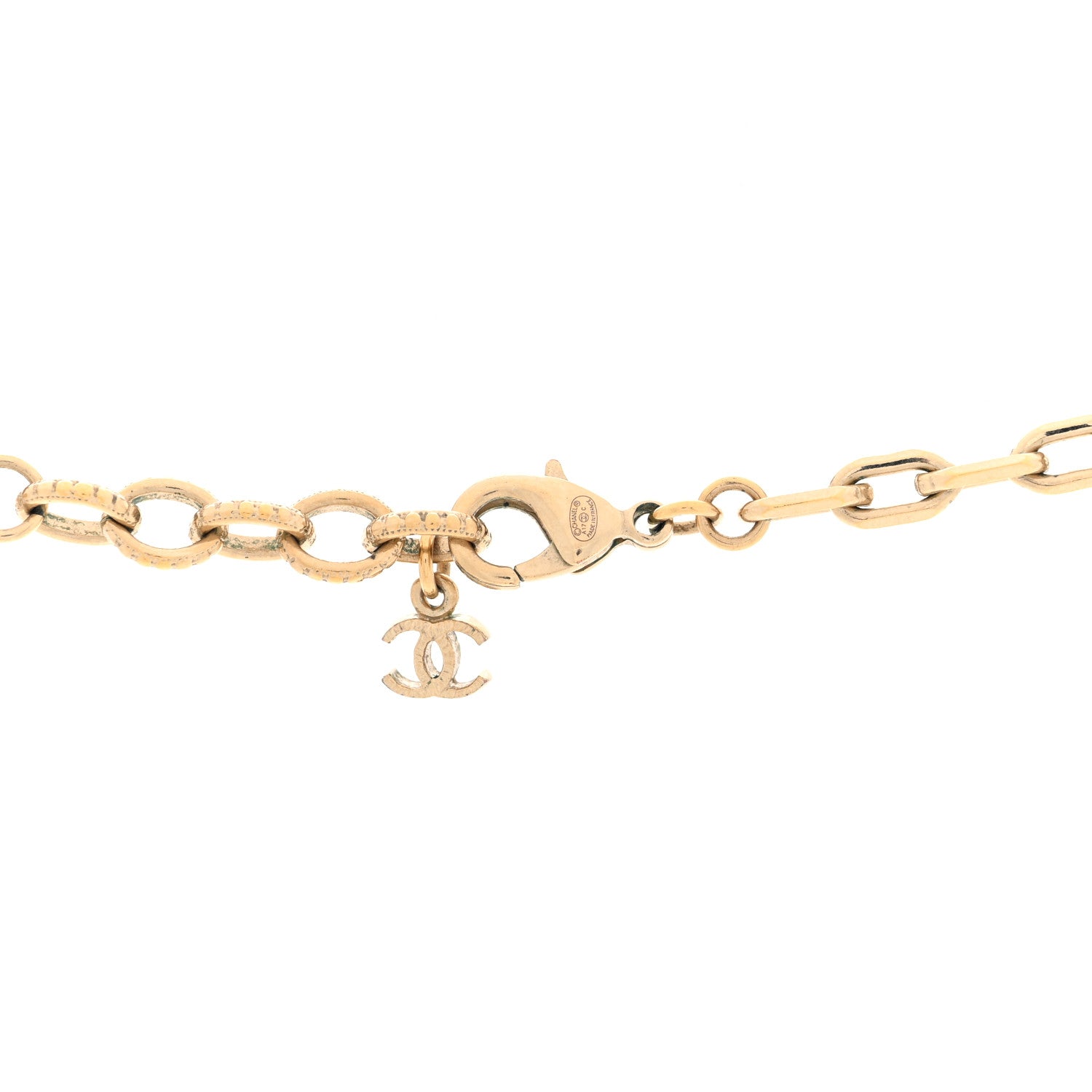 Chanel Metal Pearl CC Star Long Necklace Gold 4 of 4
