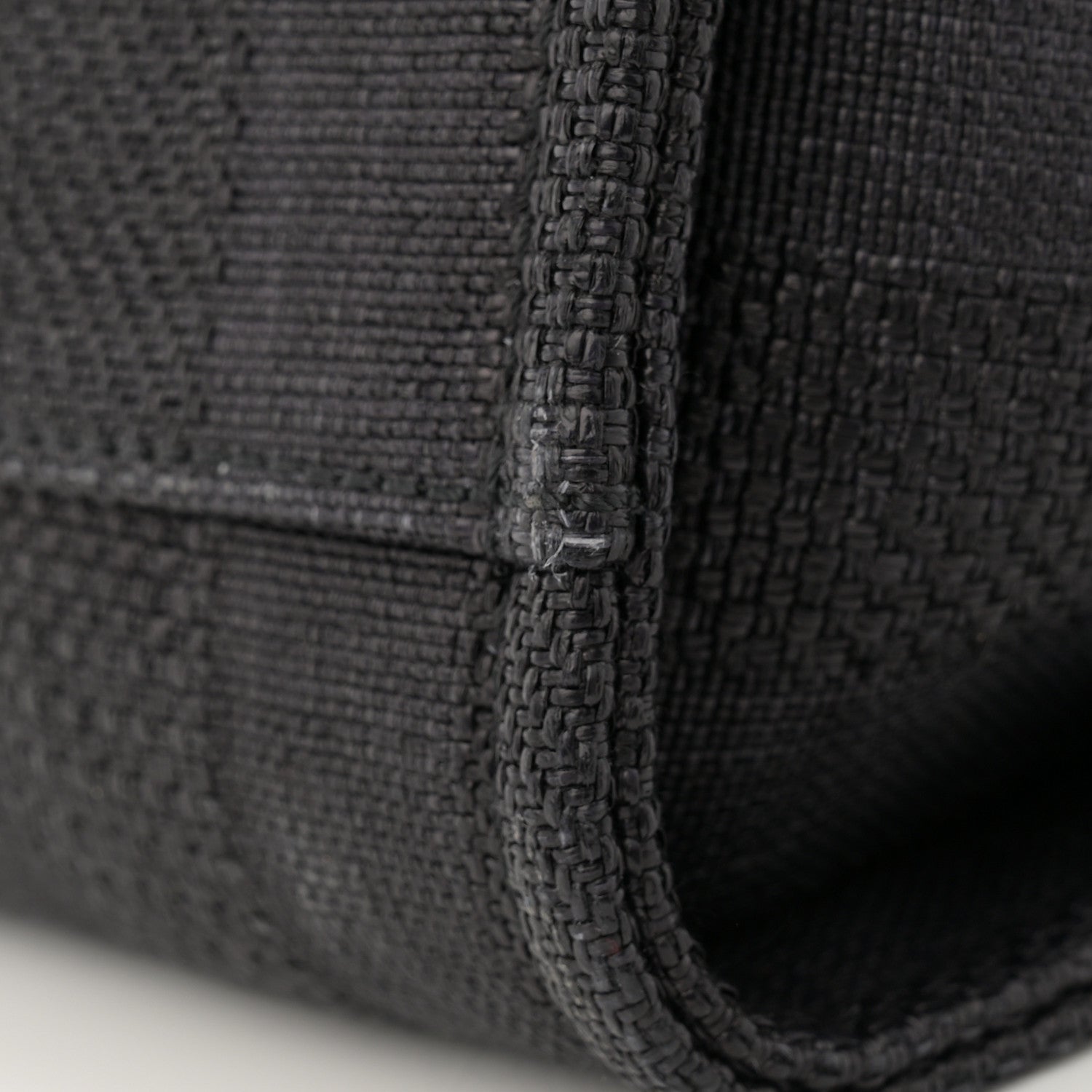 Chanel Mixed Fibers Calfskin Striped Medium Deauville Tote Black 12 of 12