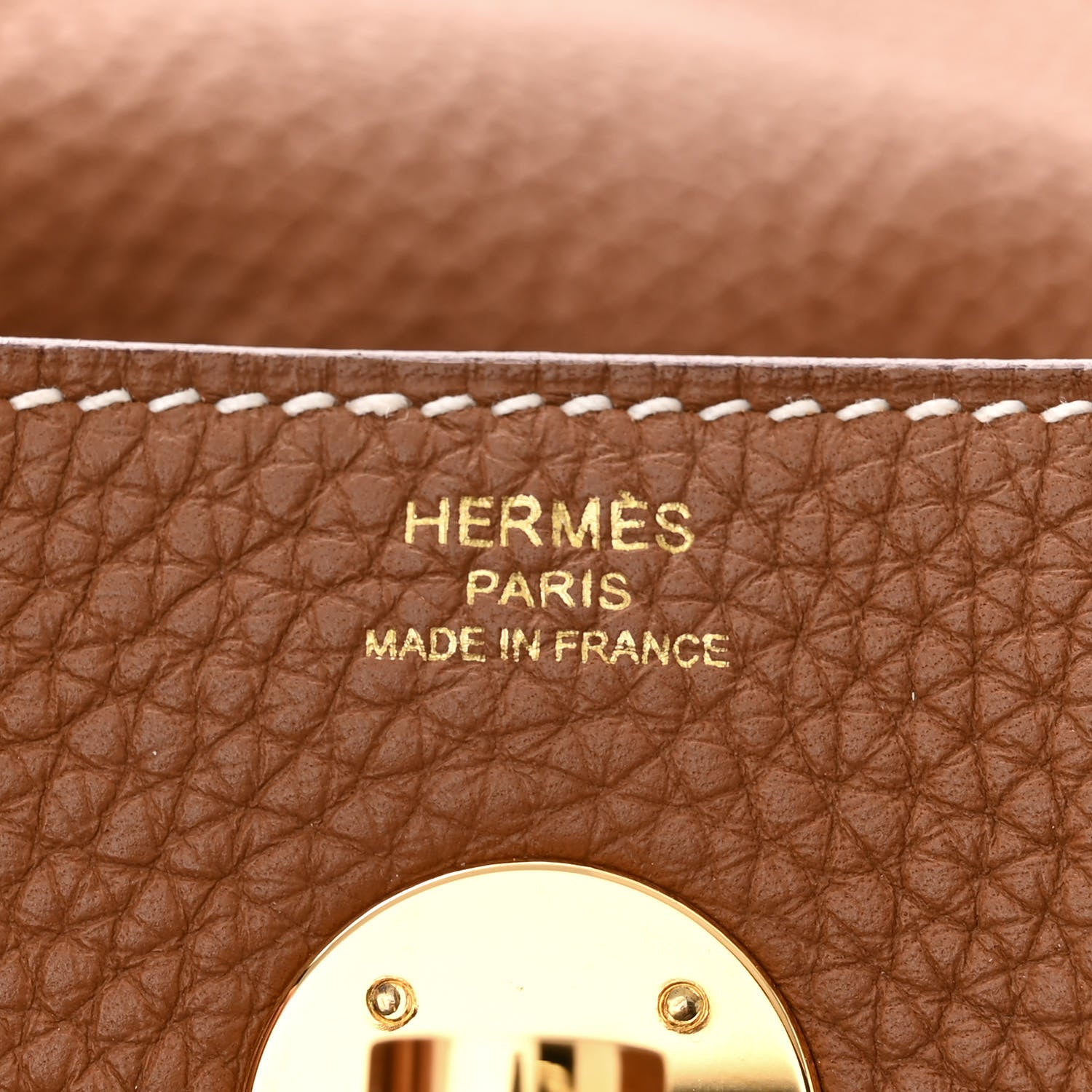 Hermes Taurillon Clemence Lindy 26 Gold 6 of 11