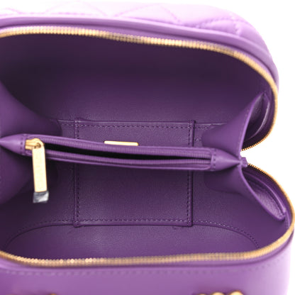 Chanel Lambskin Quilted Small CC Bubble Vanity Case Purple 7 of 10