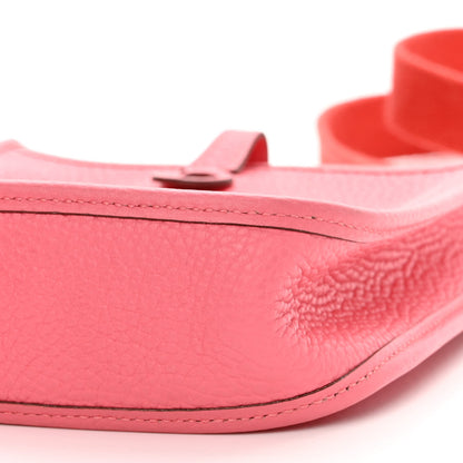 Hermes Taurillon Clemence Amazone Evelyne TPM Rose Azalee Rouge Pivoine 10 of 14