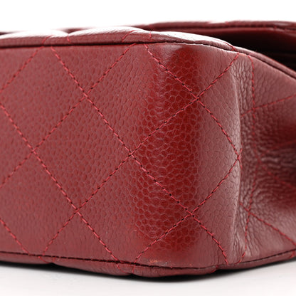 Chanel Caviar Quilted Medium Double Flap Burgundy 10 of 12