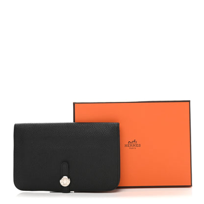 Hermes Togo Dogon Duo Wallet Black 10 of 11