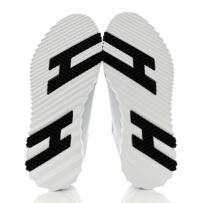 Hermes Goatskin Suede Bouncing Sneakers 36.5 White Black 5 of 9