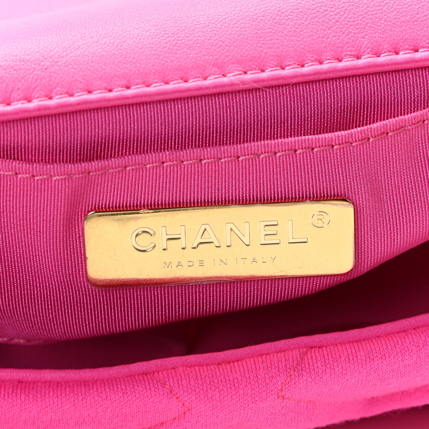 Jersey Quilted Chanel 19 Waist Bag Pink