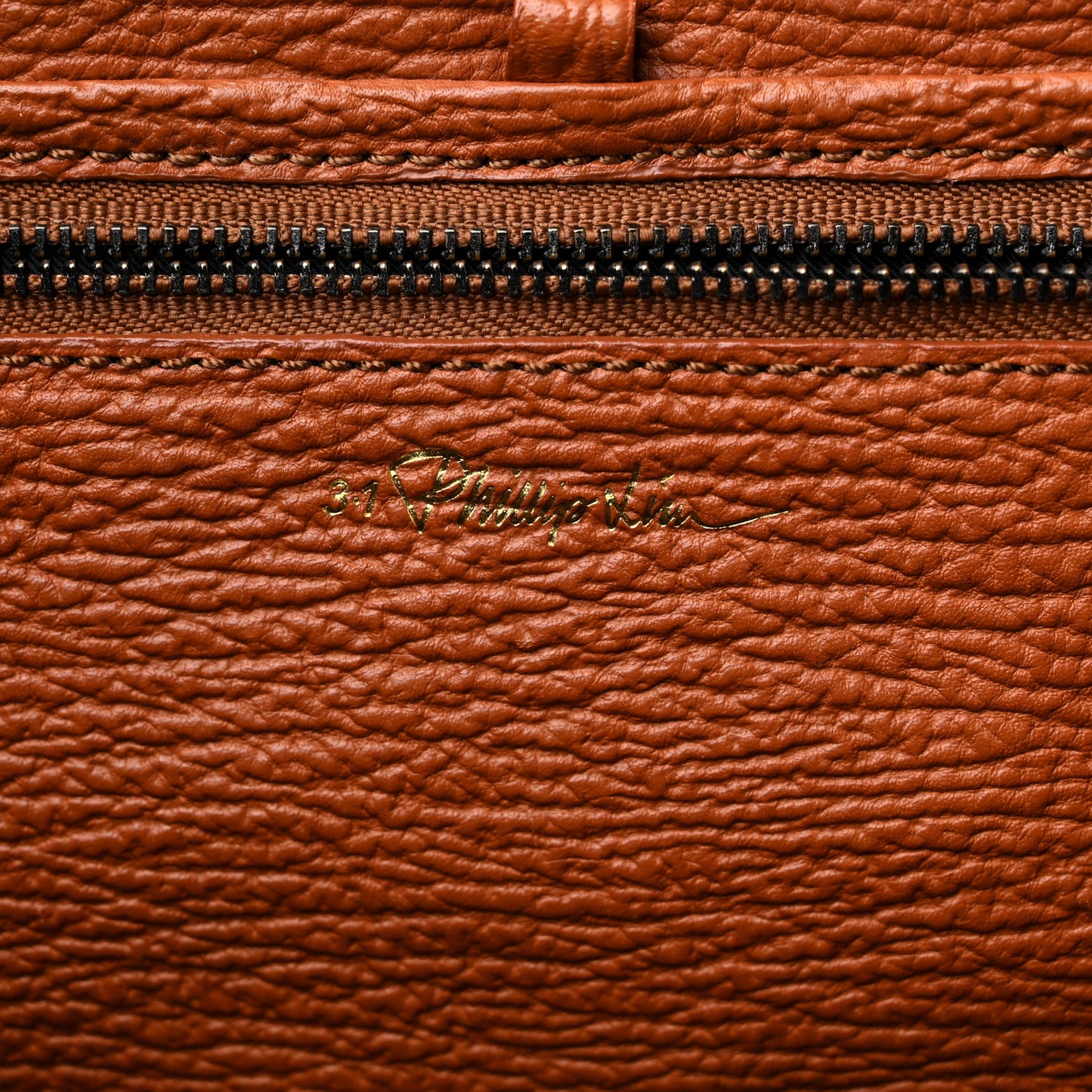 Textured Calfskin Large Pashli Satchel Amber