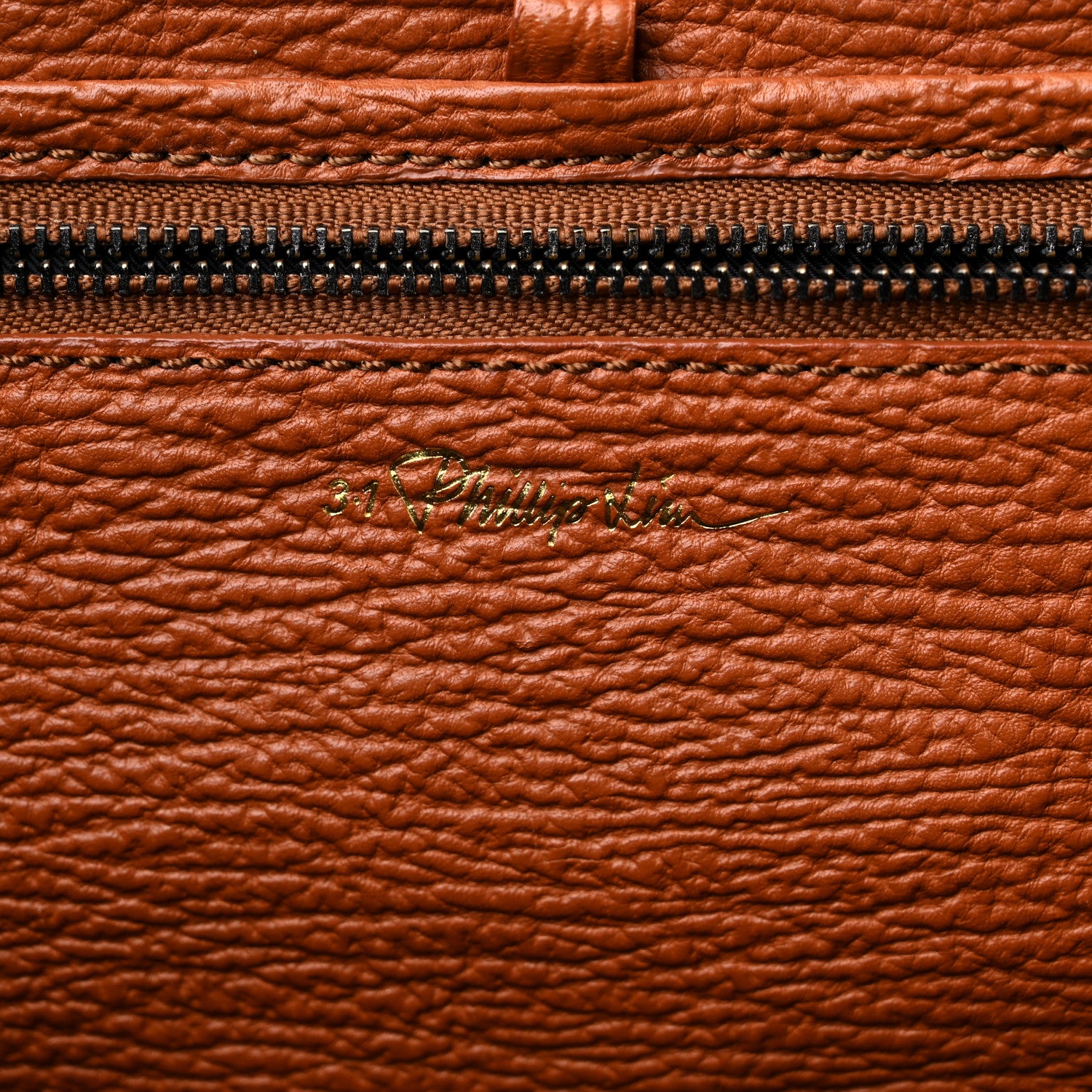 3.1 Phillip Lim Textured Calfskin Large Pashli Satchel Amber 6 of 17