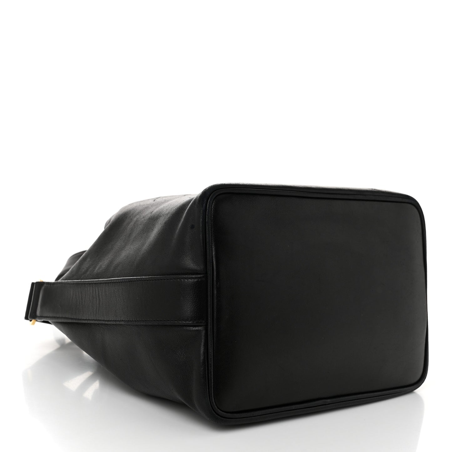 Lambskin CC Drawstring Bag Black