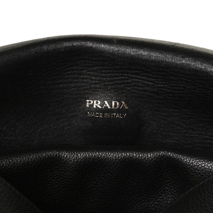 Prada Vitello Daino Flap Shoulder Bag Black 5 of 8