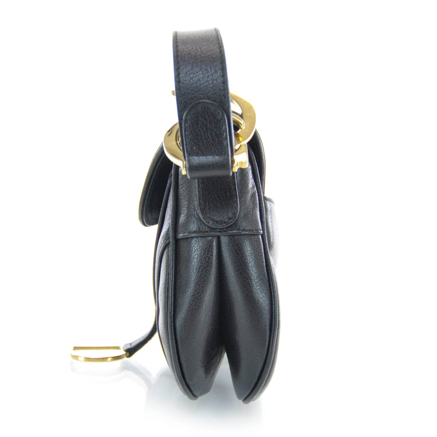 Leather Double Saddle Bag Black