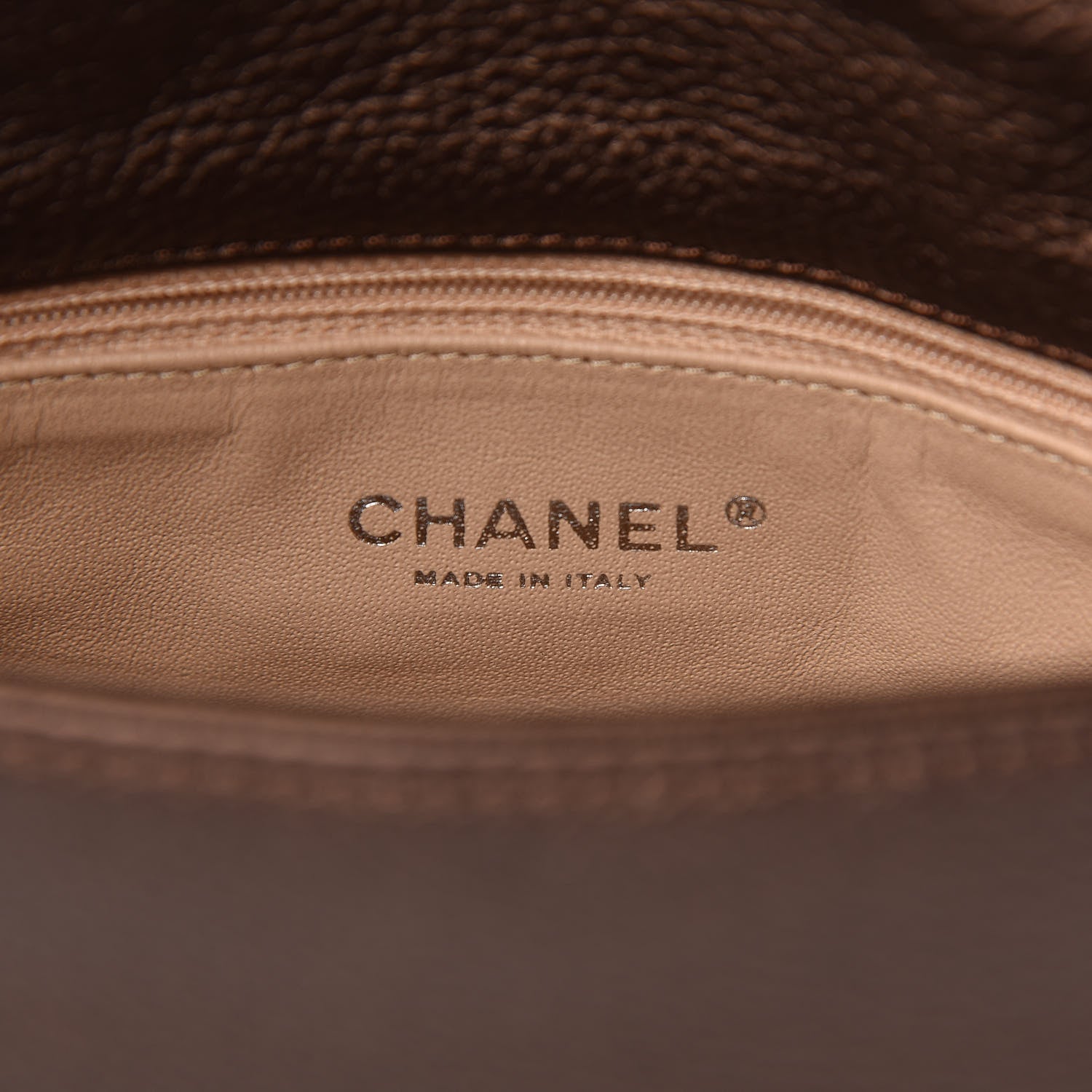 Chanel Metallic Deerskin Small Luxe Ligne Flap Bronze 6 of 13
