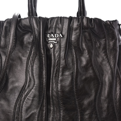 Prada Nappa Stripes Tote Black 8 of 8