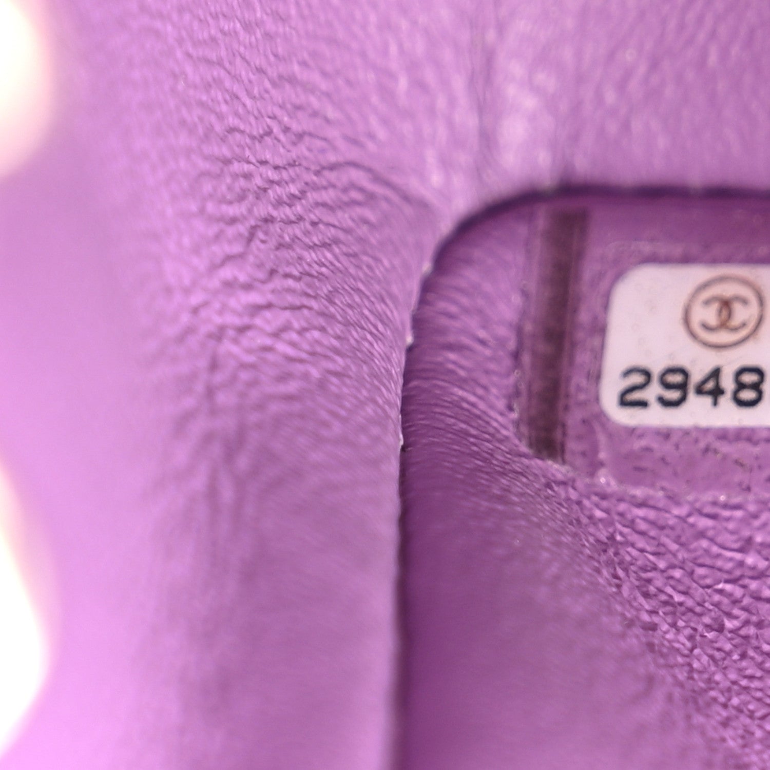 CHANEL カシミヤ手袋 パープル Chanel Patent Quilted Mini Rectangular Flap Purple 1771937