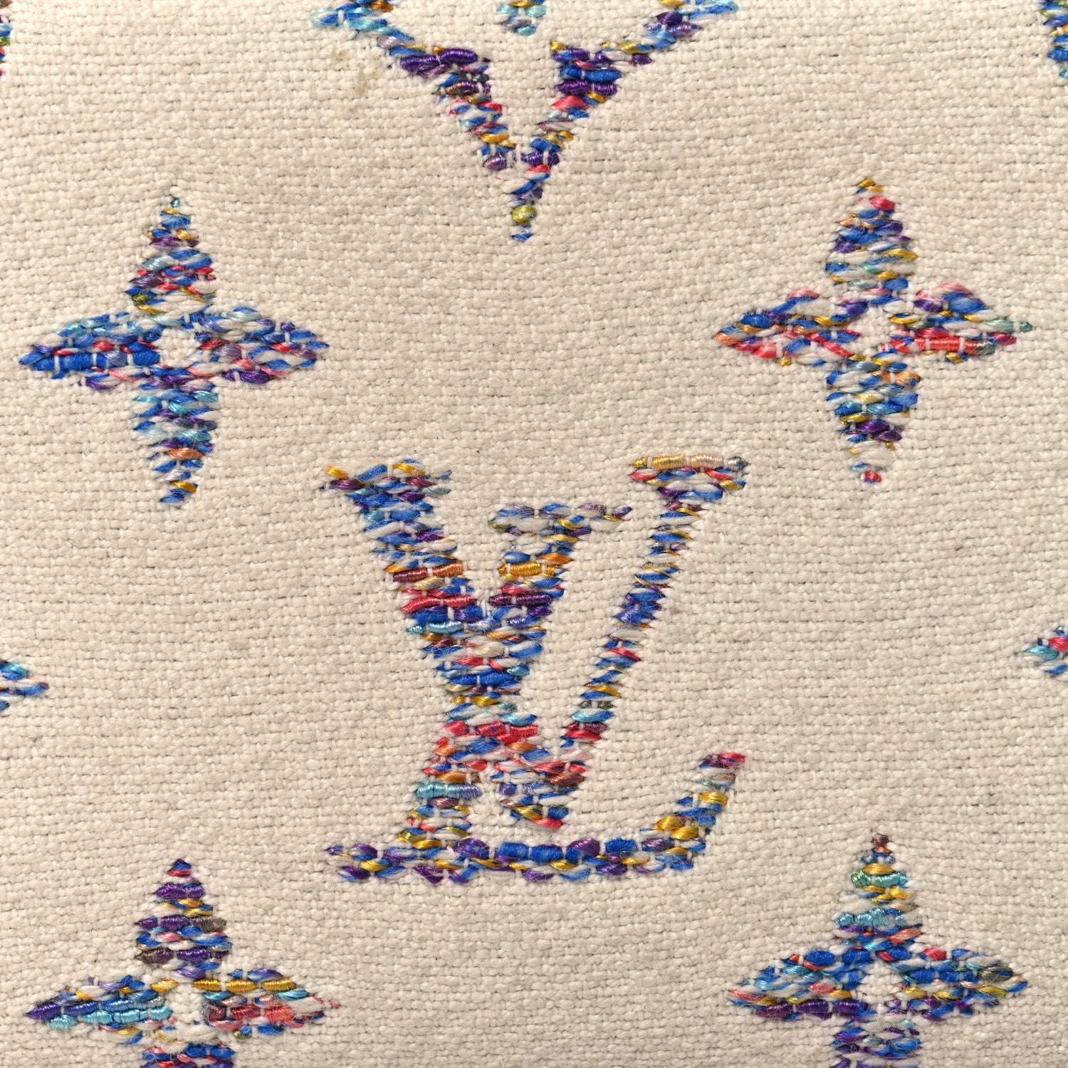 Louis Vuitton LOUIS VUITTON Monogram Jacquard Lou Wallet White 8 of 10