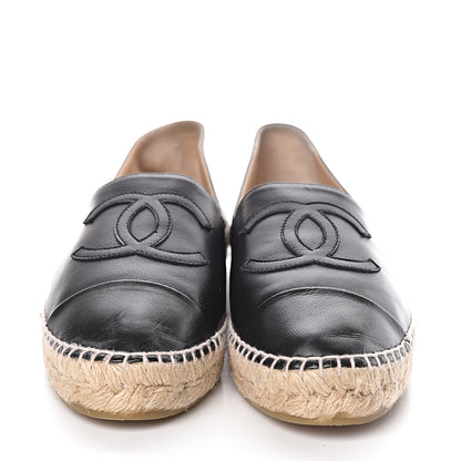 Chanel Lambskin CC Espadrilles 39 Black 2 of 9
