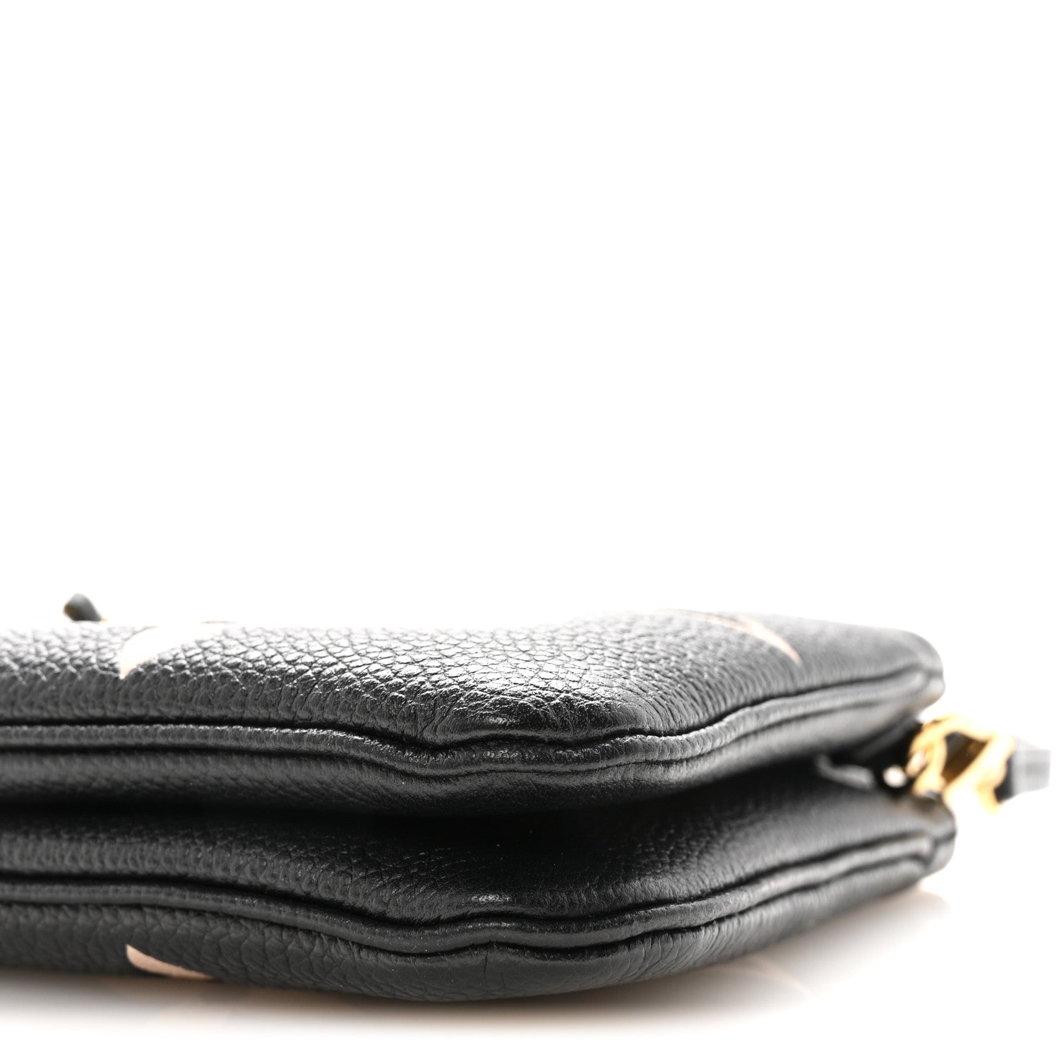 Louis Vuitton Empreinte Monogram Giant Double Zip Pochette Black Cream 9 of 10
