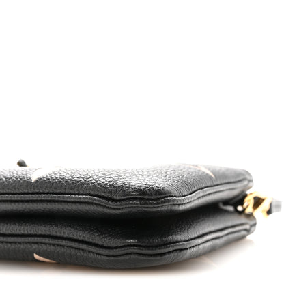 Louis Vuitton Empreinte Monogram Giant Double Zip Pochette Black Cream 9 of 10