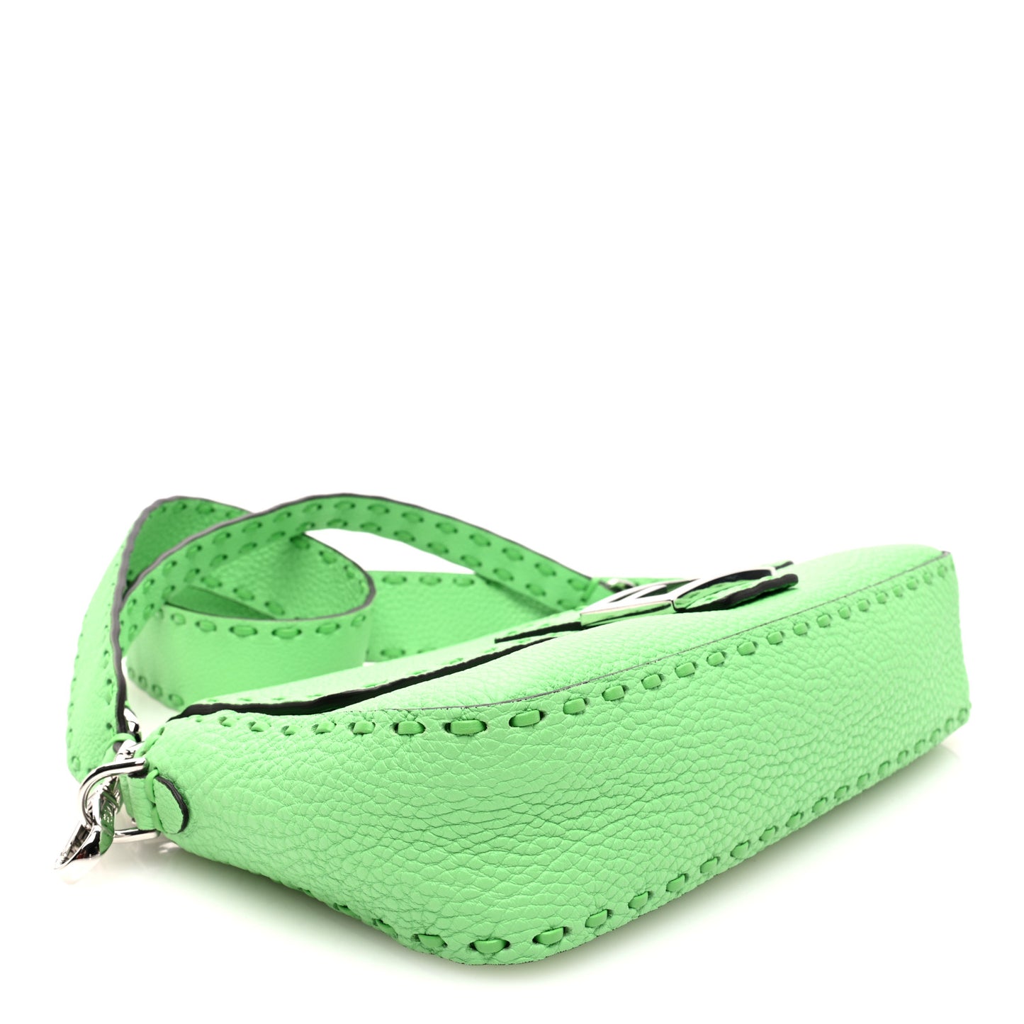 Cuoio Roma Sellerissima Nappa Sintetica Tape Stitch Baguette Edamame