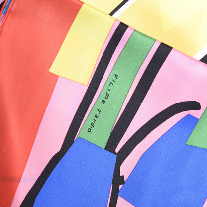 Hermes Silk Sea Surf and Fun Scarf 140 Rose Bleu Vert 3 of 7