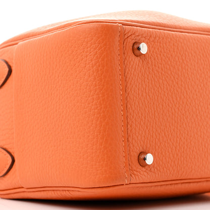 Hermes Taurillon Clemence Mini Lindy 20 Feu 9 of 10