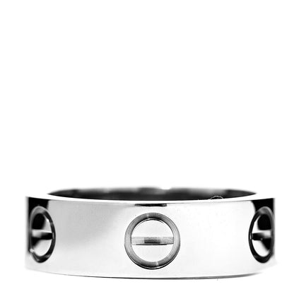 Cartier 18K White Gold 5.5mm LOVE Ring 50 5.25 1 of 4
