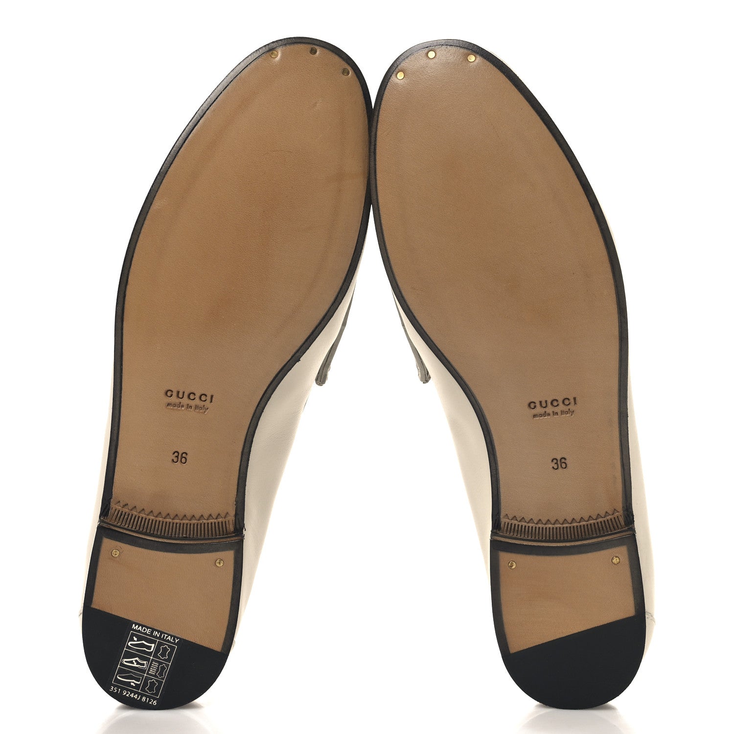 Gucci Betis Glamour Calfskin Womens 1953 Horsebit Loafers 36 Mystic White 6 of 8