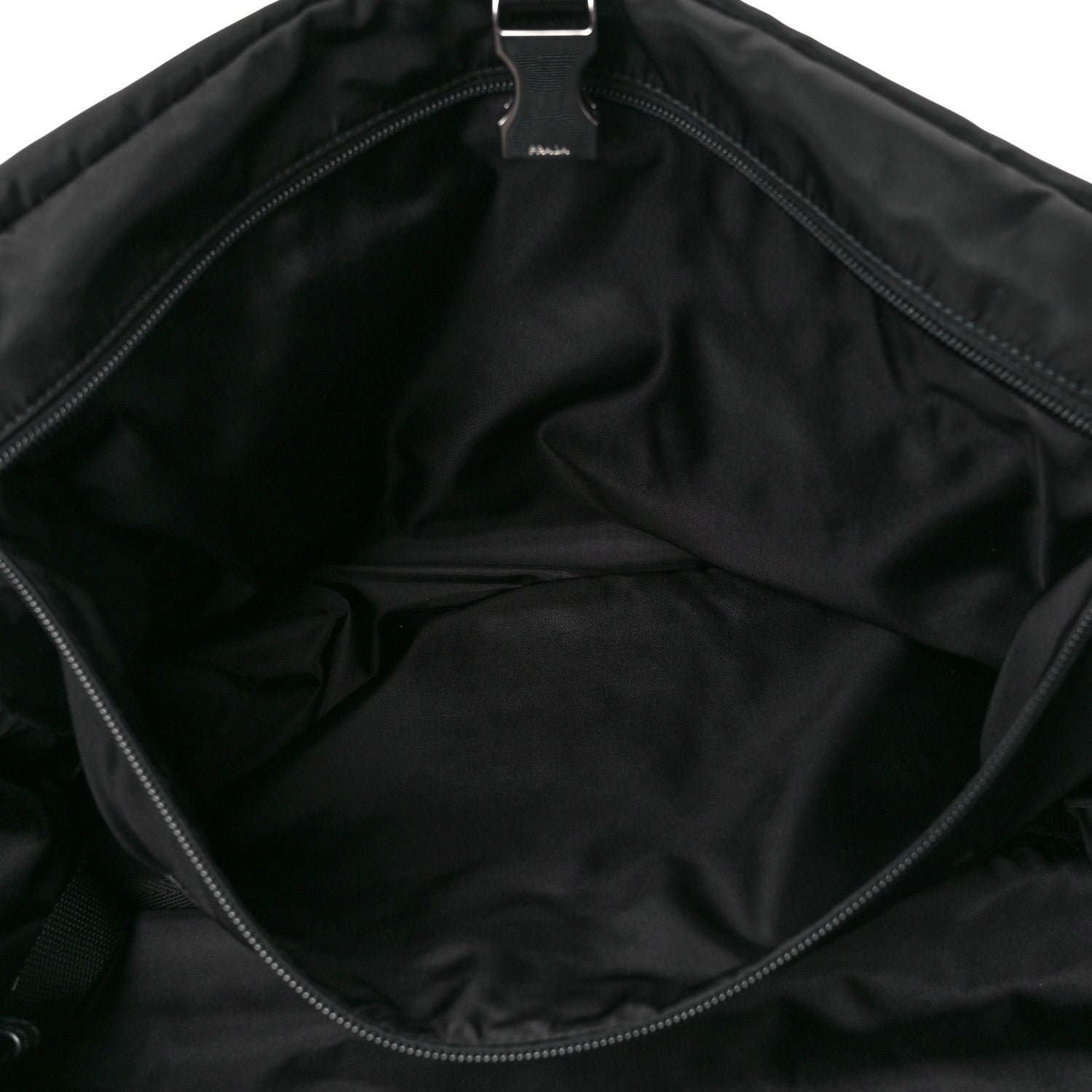 Prada Tessuto Nylon Saffiano Racing Logo Messenger Bag Black 6 of 13
