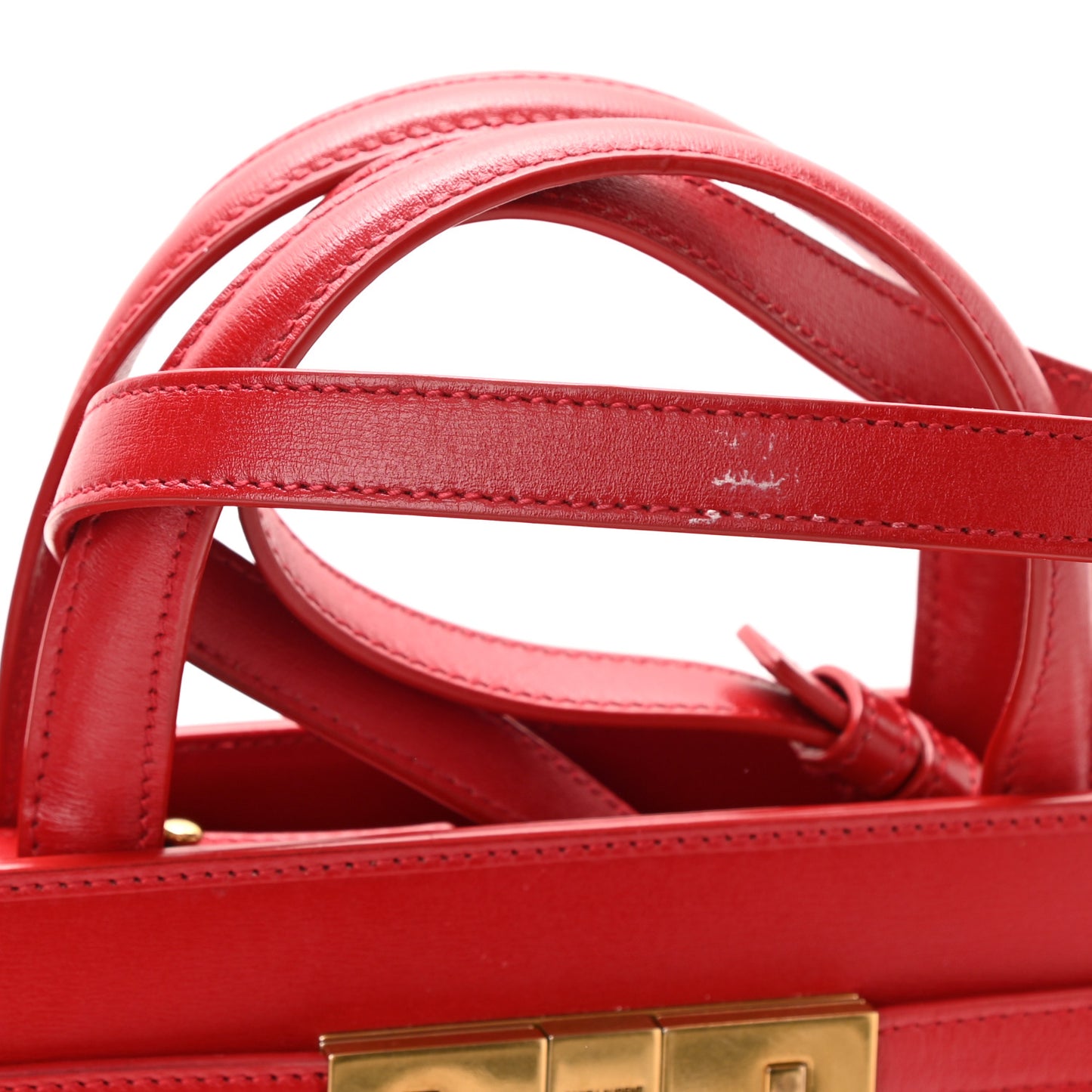 Calfskin Small Manhattan Shopper Tote Red