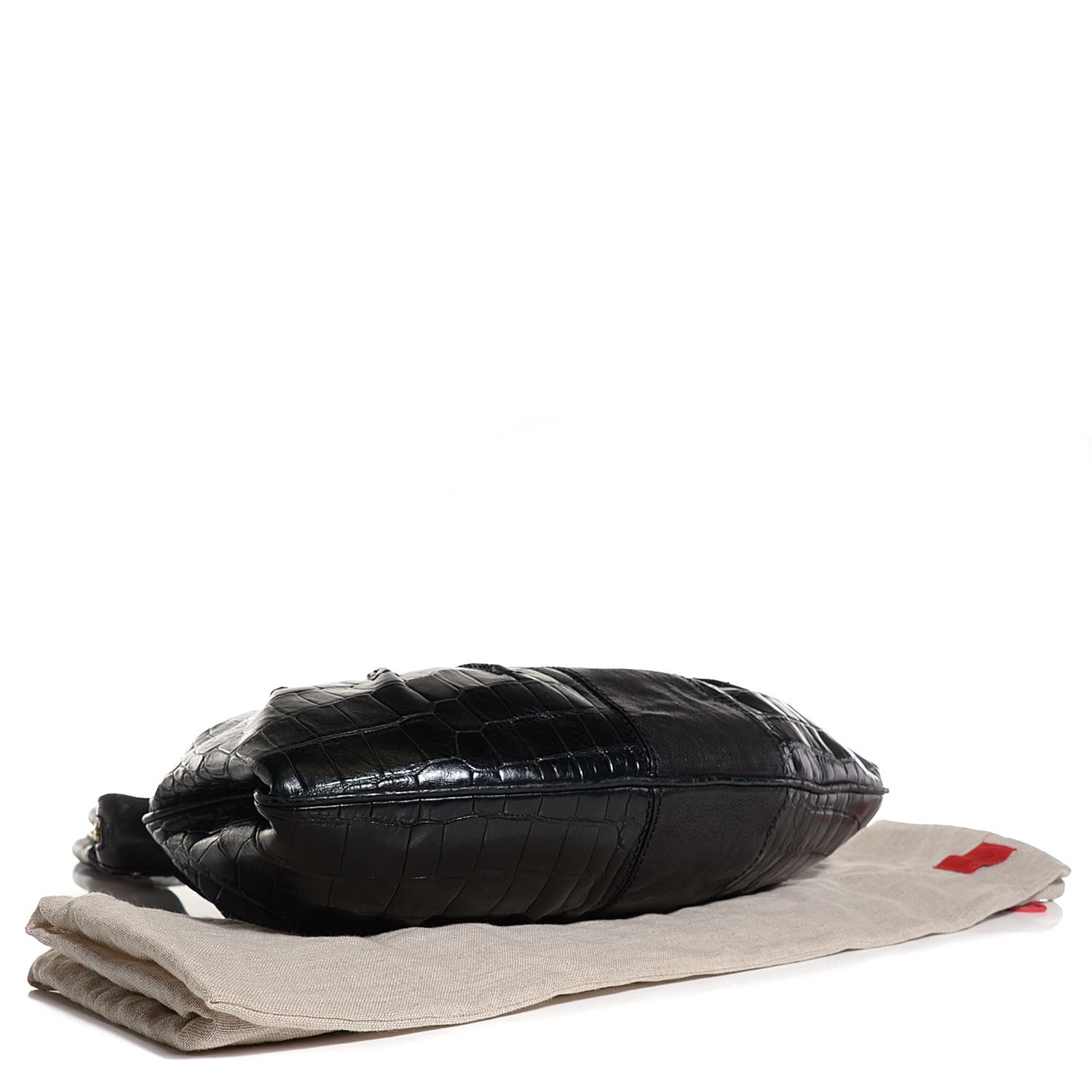 Valentino Garavani Alligator Satchel Black 4 of 7