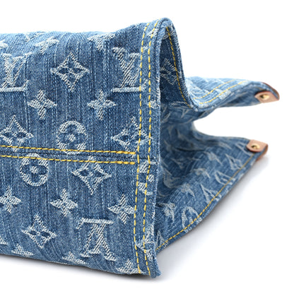 Louis Vuitton Monogram Denim Onthego MM Blue 9 of 10