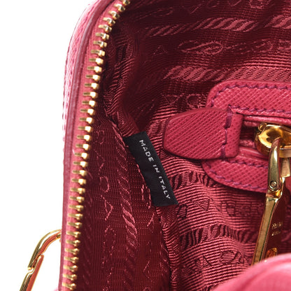 Prada Saffiano Lux Bowler Peonia 7 of 9