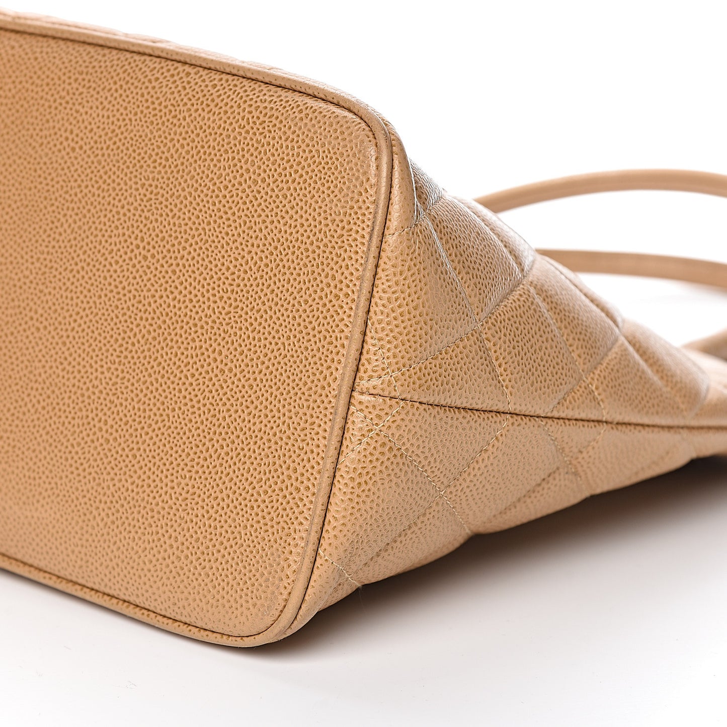 Caviar Quilted Medallion Tote Beige