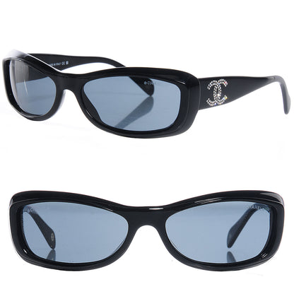 Chanel Crystal CC Logo Sunglasses 5095-B Black 1 of 5