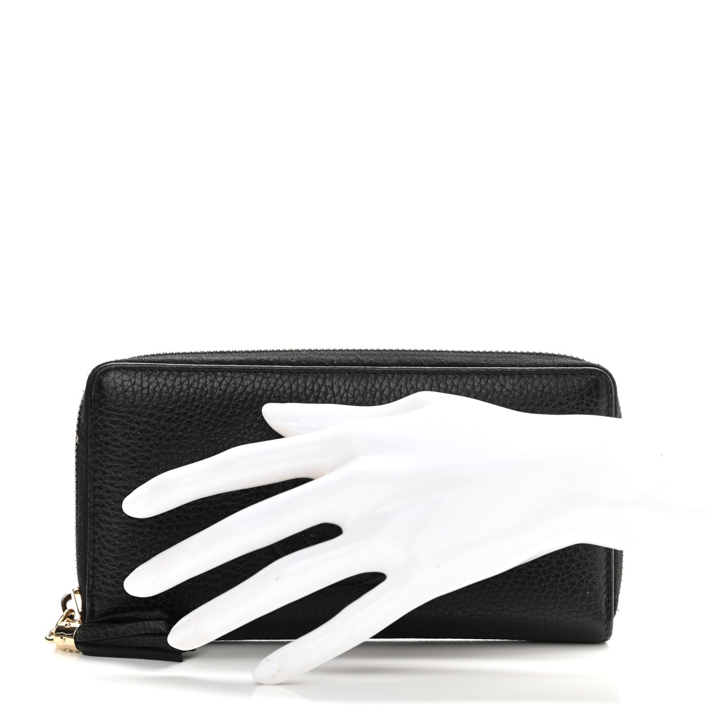 Gucci Pebbled Calfskin Soho Zip Around Wallet Black 2 of 9
