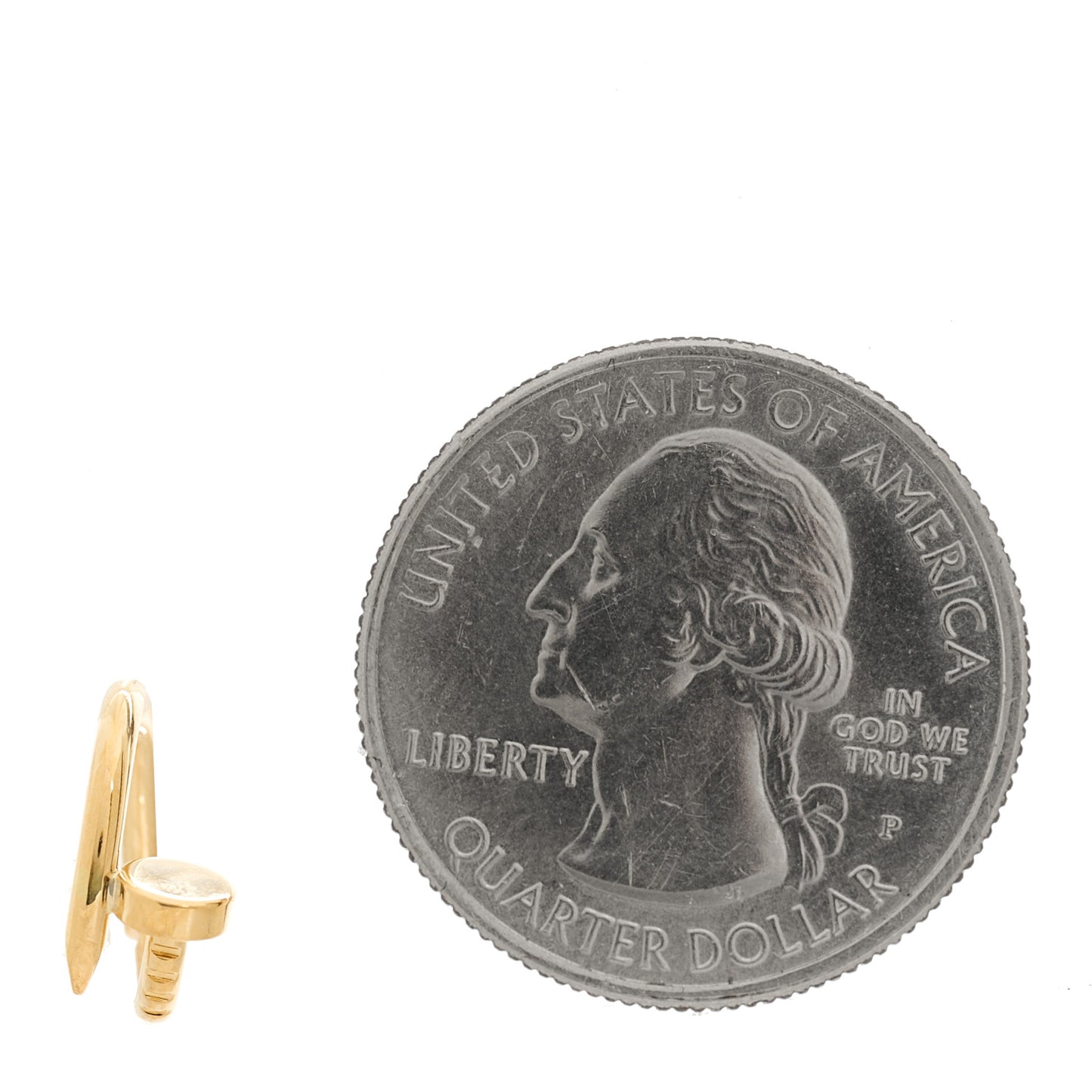 18K Yellow Gold Juste Un Clou Single Hoop Earring