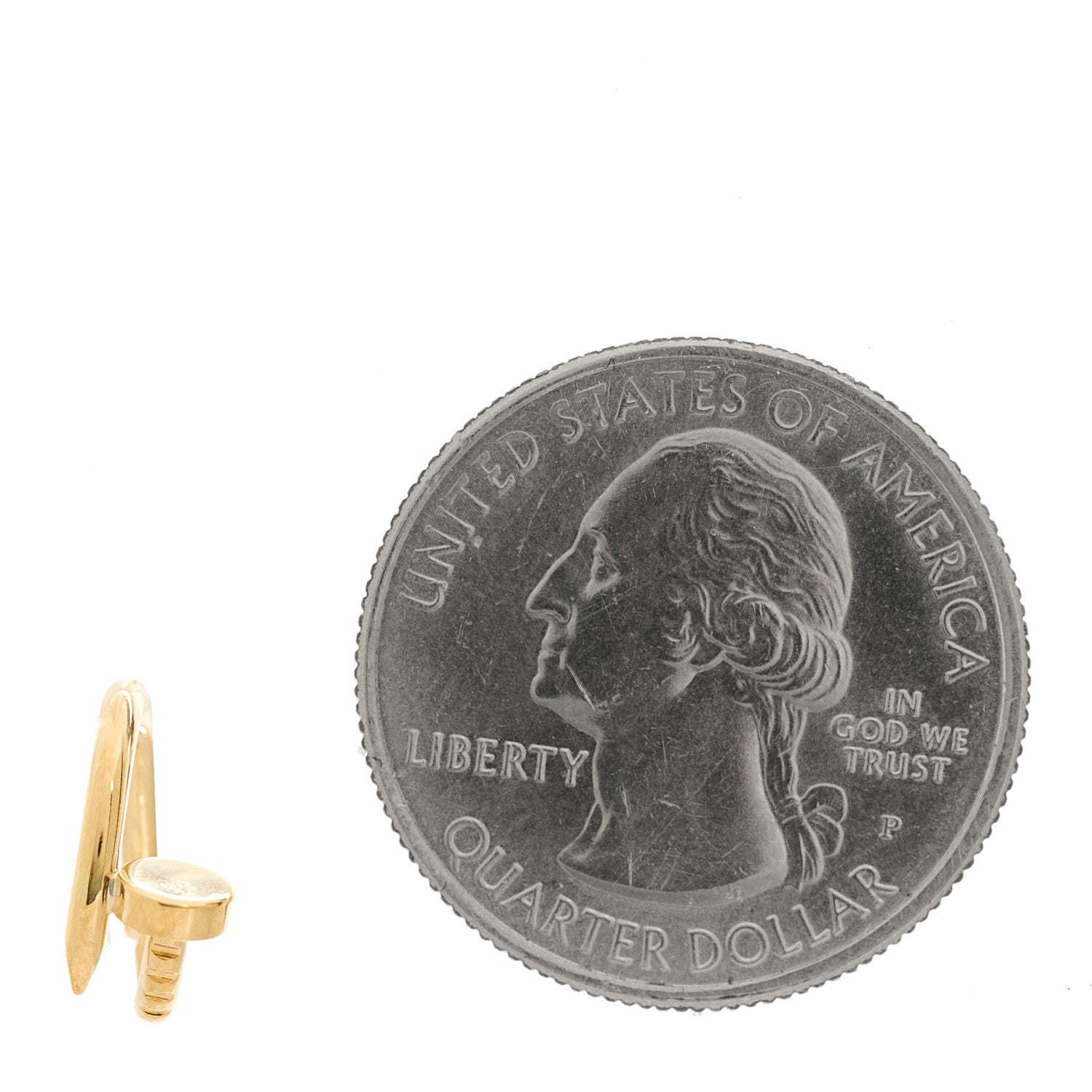 Cartier 18K Yellow Gold Juste Un Clou Single Hoop Earring 2 of 4