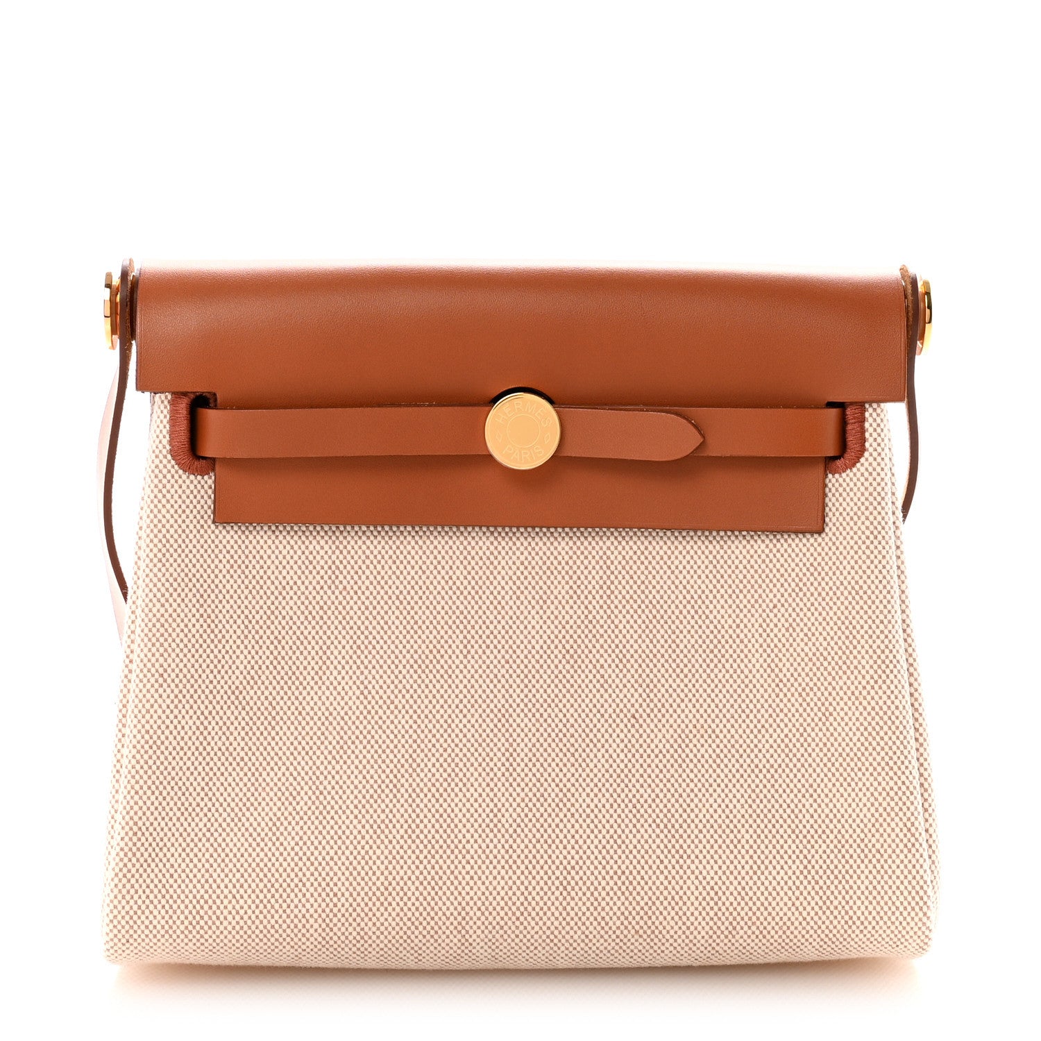 Hermes Military Toile Vache Hunter Herbag Zip Retourne 20 Ecru Beige Fauve 1 of 10