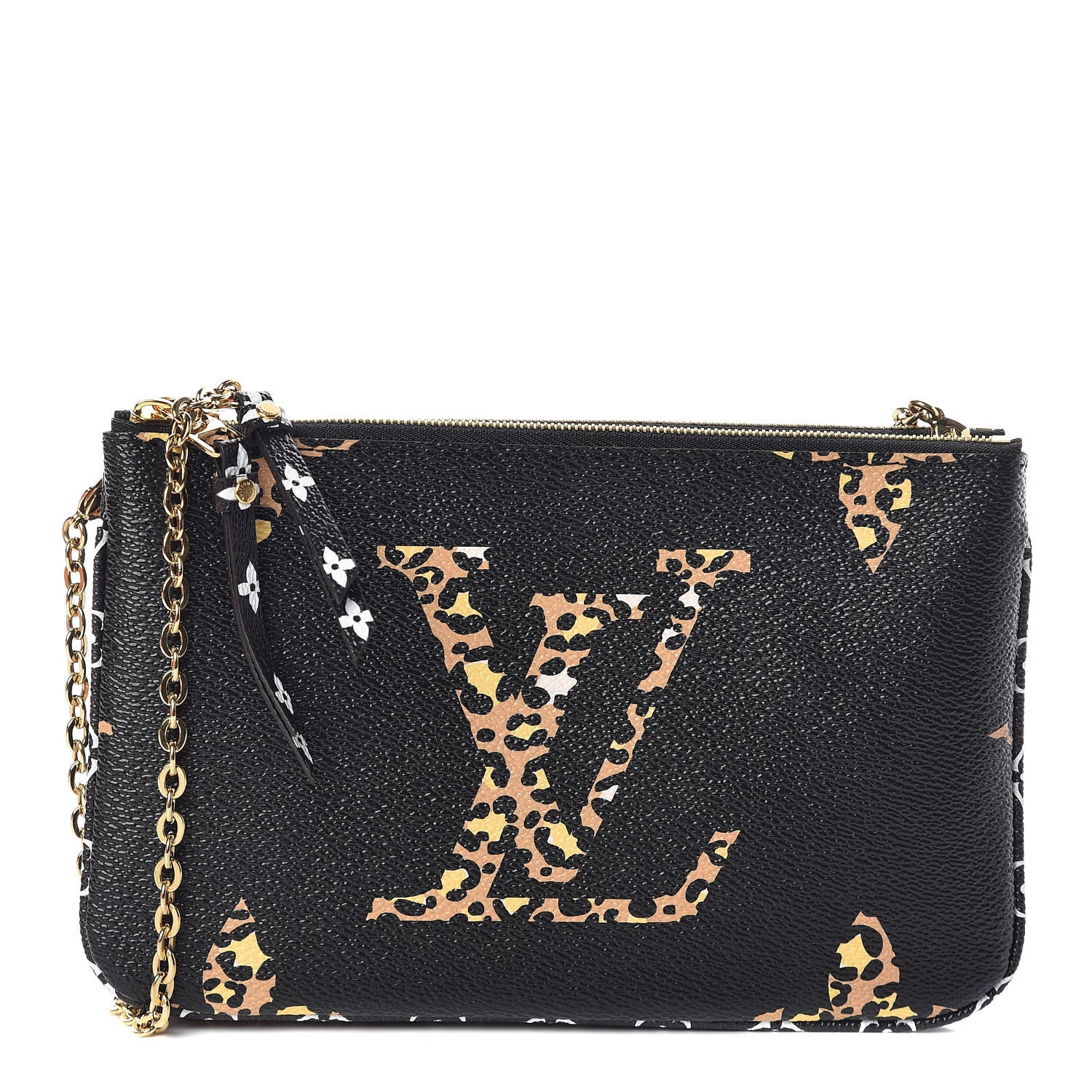 Louis Vuitton Monogram Giant Jungle Pochette Double Zip Black 1 of 8