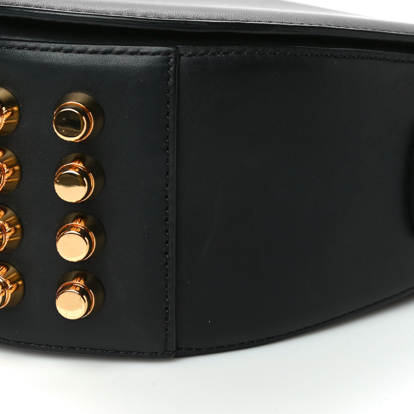 Calfskin Small Lia Sling Black Pale Gold Hardware