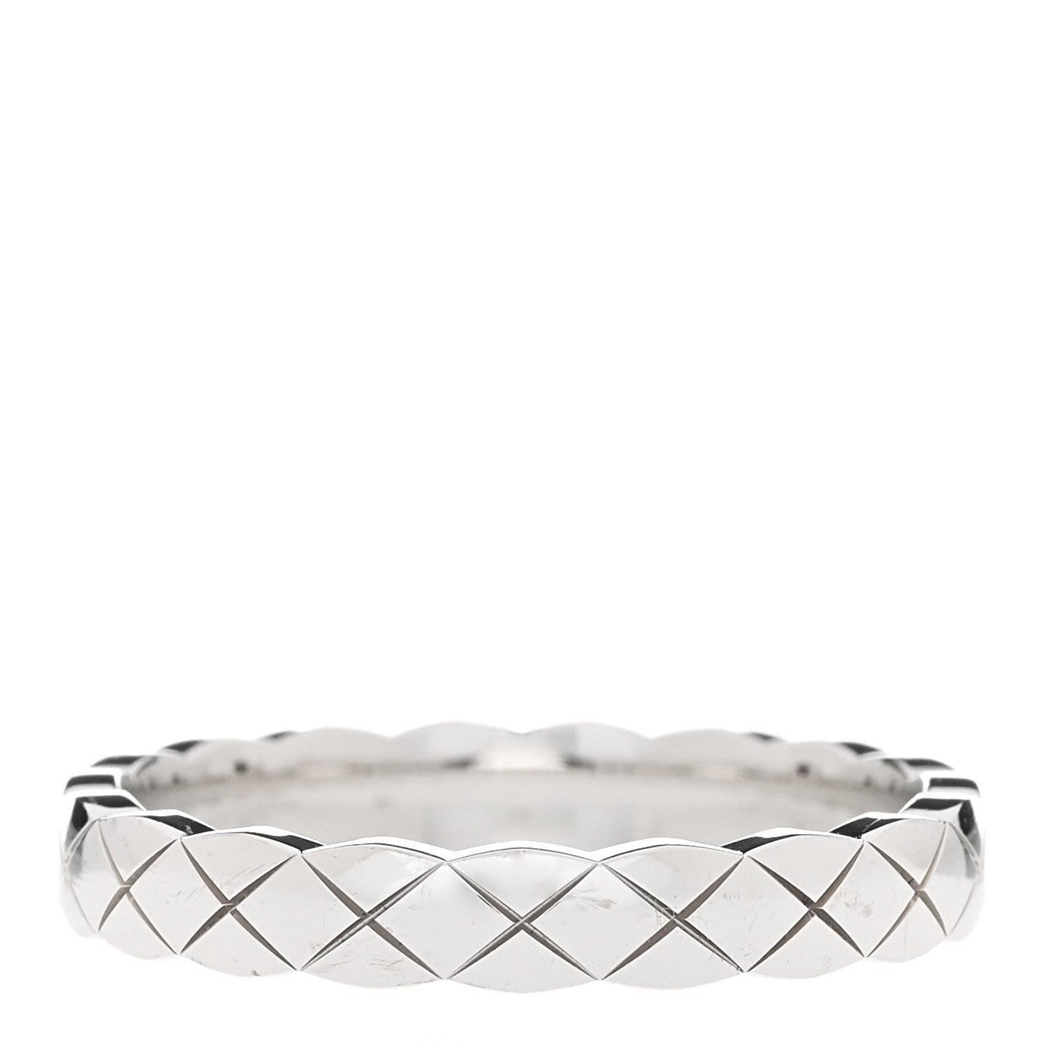 Chanel 18K White Gold Mini Coco Crush Ring 56 7.5 3 of 6