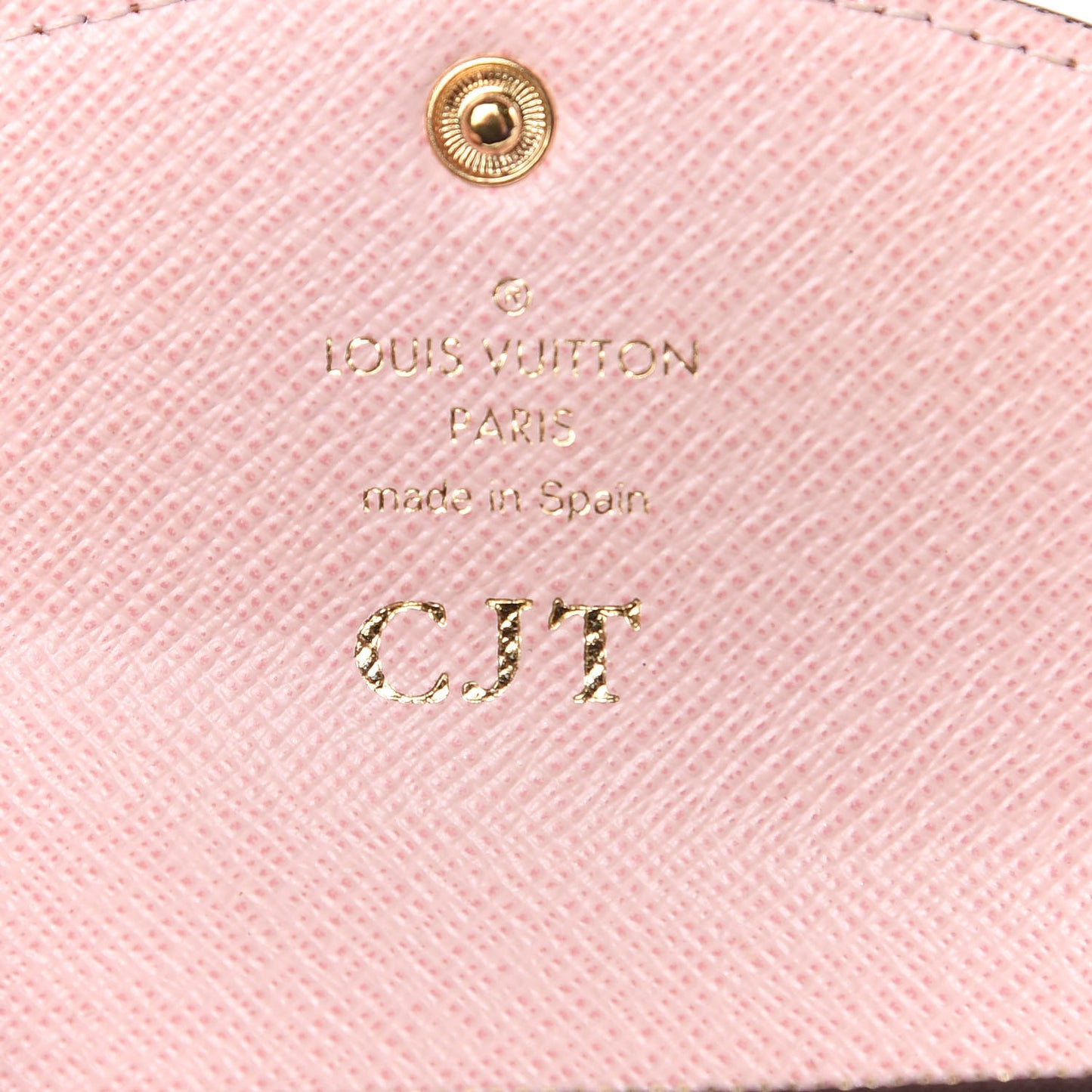 Damier Ebene Rosalie Coin Purse Rose Ballerine