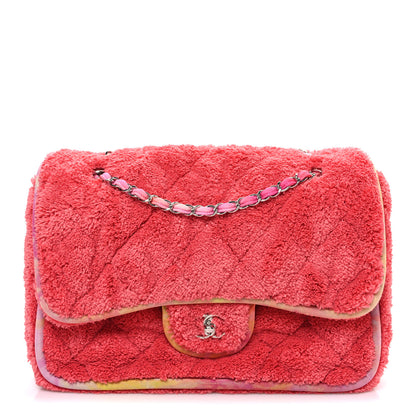 Chanel Mixed Fibers Quilted Large Flap Bag Coral 1 of 10