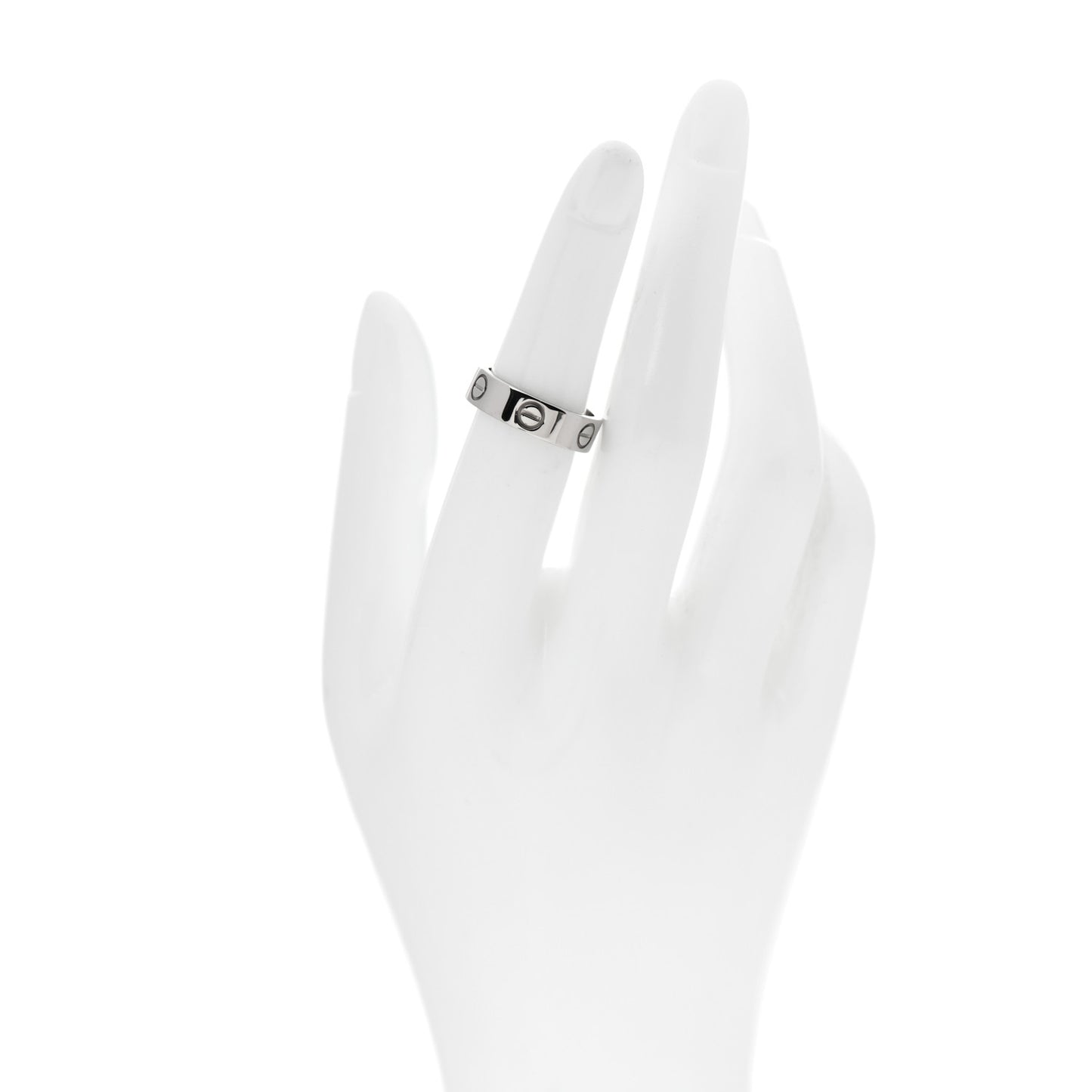 18K White Gold 5.5mm LOVE Ring 52 6
