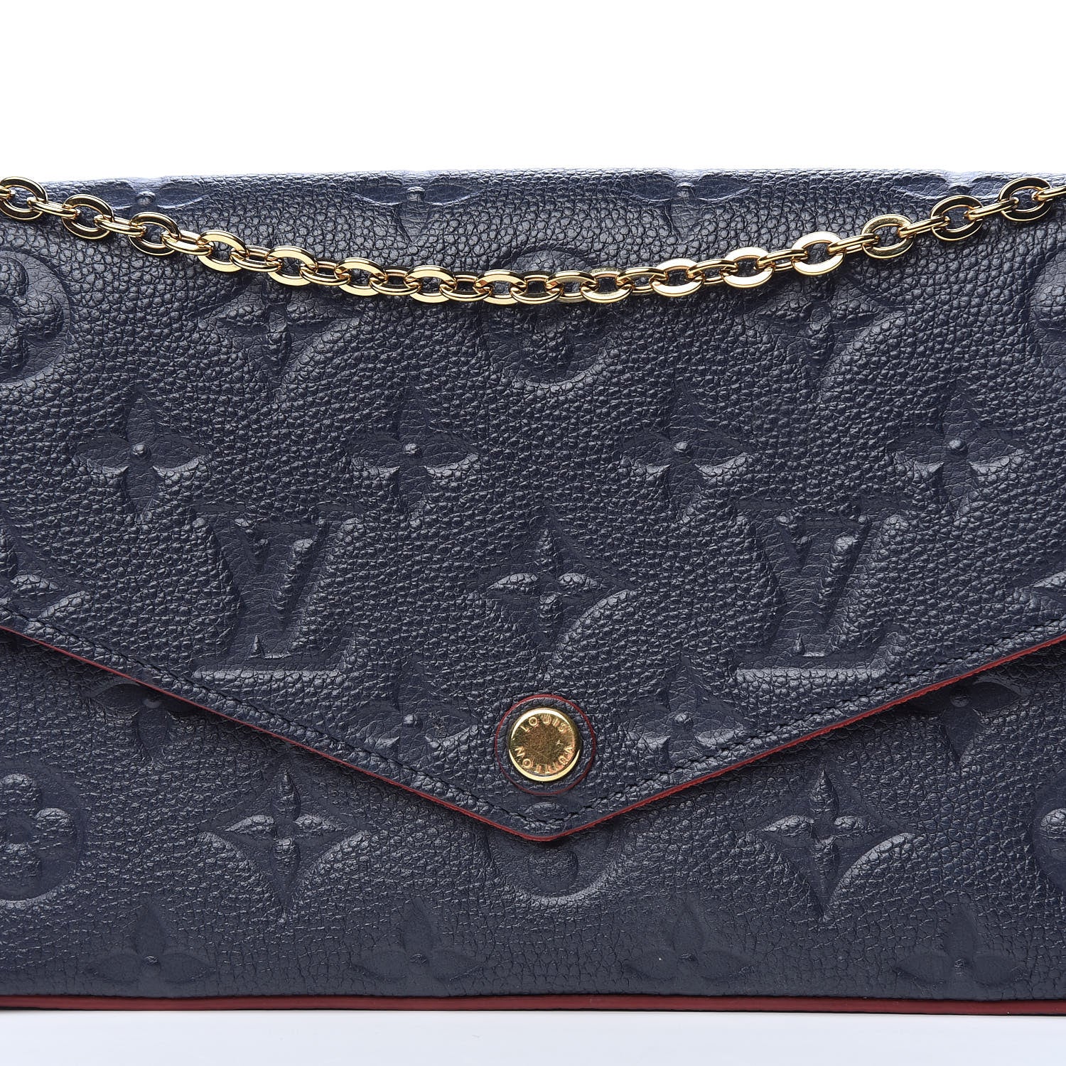 Louis Vuitton Empreinte Pochette Felicie Chain Wallet Marine Rouge 11 of 13