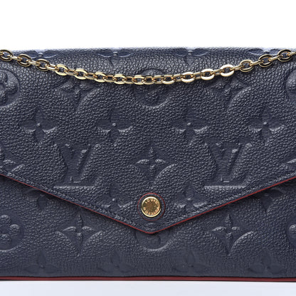 Louis Vuitton Empreinte Pochette Felicie Chain Wallet Marine Rouge 11 of 13