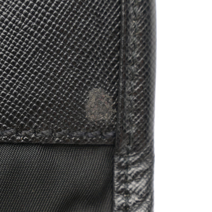 Prada Tessuto Nylon Saffiano Logo Messenger Bag Black 11 of 13