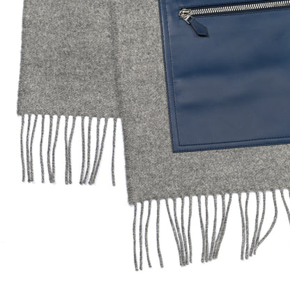 Hermes Cashmere Lambskin Pocket Muffler Gris Chine 3 of 4