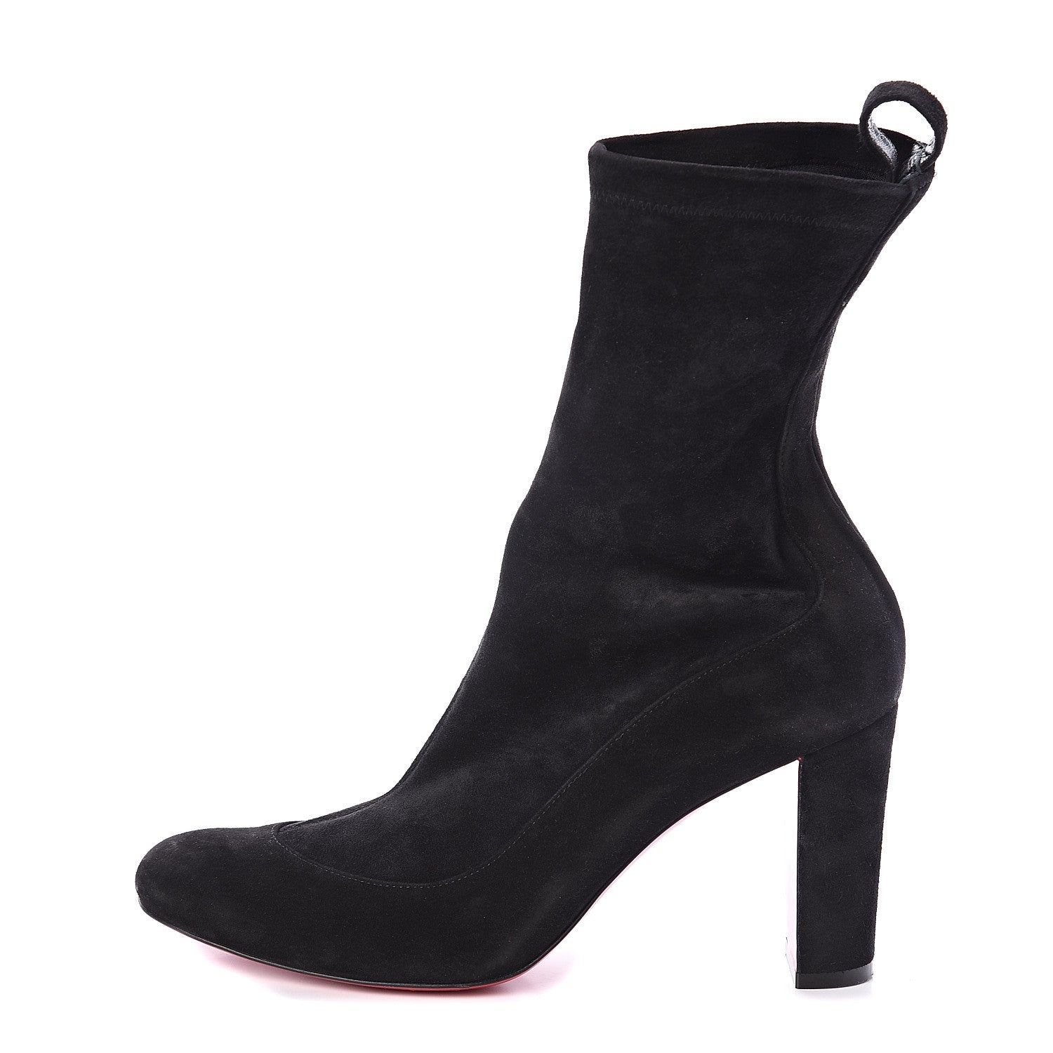 Christian Louboutin Veau Velours Stretch Gena 85 Bootie 38.5 Black 1 of 6