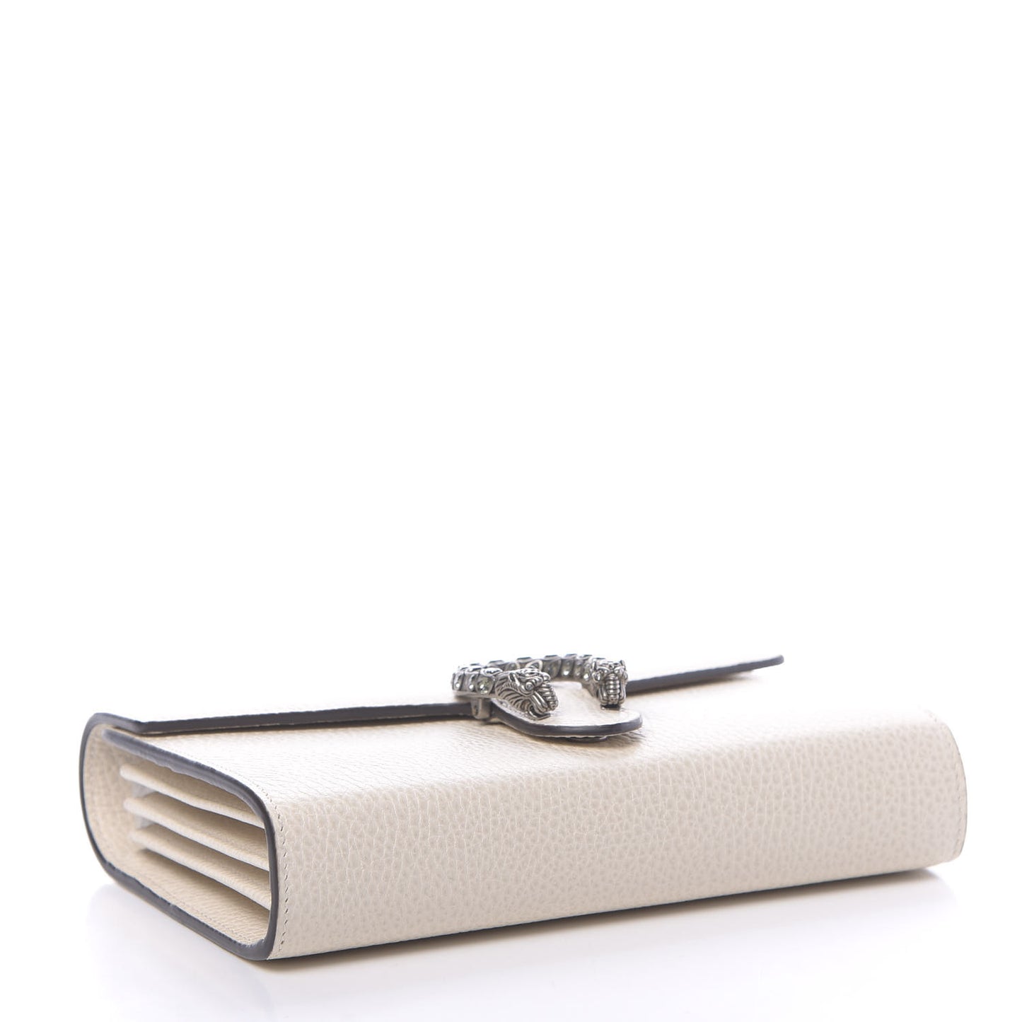 Dollar Calfskin Mini Dionysus Chain Wallet Mystic White