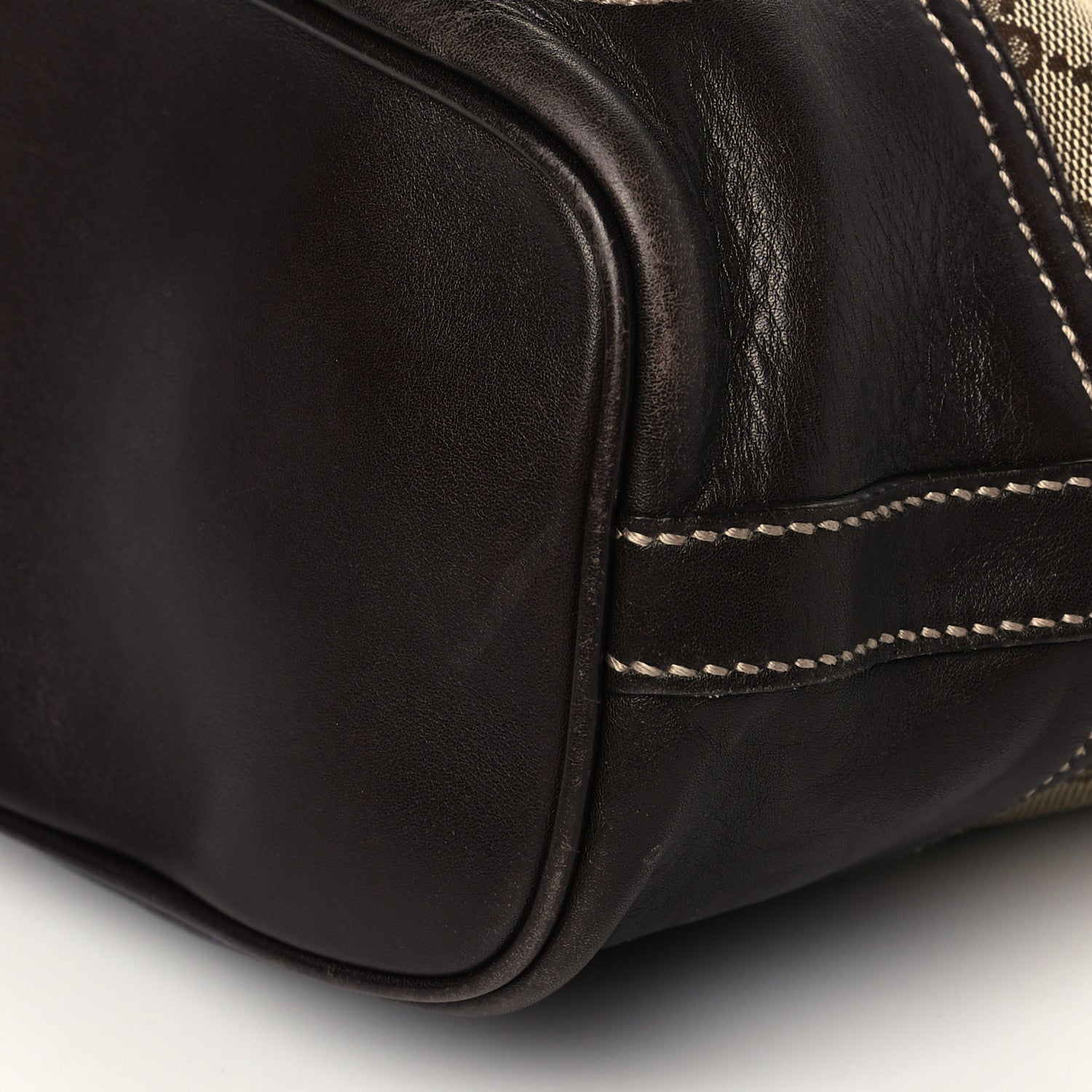 Gucci Monogram Medium New Britt Hobo Dark Brown 10 of 12